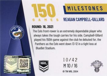 2022 NRL Elite - Case Card - Milestones #M10 Reagan Campbell-Gillard Back